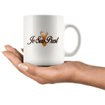 "Je Suis Prest"11oz White Mug - Gifts For Reading Addicts