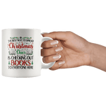 "Christmas Cheer"11oz White Christmas Mug - Gifts For Reading Addicts