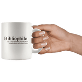 "Bibliophile"11oz white mug - Gifts For Reading Addicts