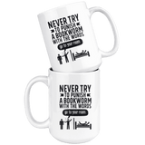 "Punish A Bookworm"15oz White Mug - Gifts For Reading Addicts