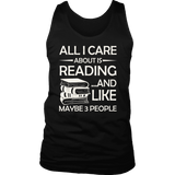 "All I Care About Is Reading" Men's Tank Top - Gifts For Reading Addicts