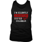 "I'm Silently Correcting Your Grammar" Men's Tank Top - Gifts For Reading Addicts