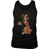 "UK Bookish Map" Men's Tank Top - Gifts For Reading Addicts