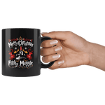 "Ya Filthy Muggle"11oz Black Christmas Mug - Gifts For Reading Addicts