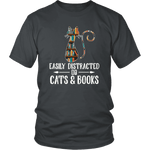 "Cats and books" Unisex T-Shirt - Gifts For Reading Addicts