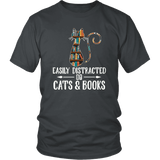 "Cats and books" Unisex T-Shirt - Gifts For Reading Addicts