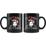 "Let It Snow"11oz Black Christmas Mug - Gifts For Reading Addicts