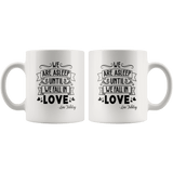 "We fall in love"11oz white mug - Gifts For Reading Addicts