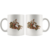 "Canada Bookish Map"11oz White Mug - Gifts For Reading Addicts