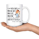 "My heart my life"15oz white mug - Gifts For Reading Addicts