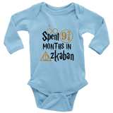 "Spent 9 Months In Azkaban"Long Sleeve Baby Bodysuit - Gifts For Reading Addicts