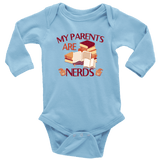 "My Parents Are Nerds"Long Sleeve Baby Bodysuit - Gifts For Reading Addicts