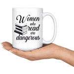 "Women who read"15oz white mug - Gifts For Reading Addicts