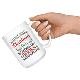 "Christmas Cheer"15oz White Christmas Mug - Gifts For Reading Addicts