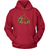 "Canada Bookish Map" Hoodie - Gifts For Reading Addicts