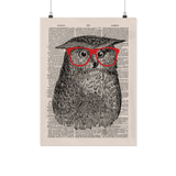 Nerdy owl vintage dictionary poster - Gifts For Reading Addicts