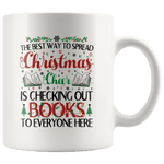 "Christmas Cheer"11oz White Christmas Mug - Gifts For Reading Addicts