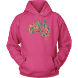 "Australia Bookish Map" Hoodie - Gifts For Reading Addicts