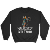 "Cats and books" Sweatshirt - Gifts For Reading Addicts