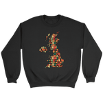 "UK Bookish Map" Sweatshirt - Gifts For Reading Addicts