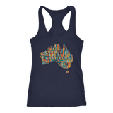 "Australia Bookish Map" Women's Tank Top - Gifts For Reading Addicts