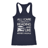 "All I Care About Is Reading" Women's Tank Top - Gifts For Reading Addicts