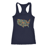 "USA Bookish Map" Women's Tank Top - Gifts For Reading Addicts