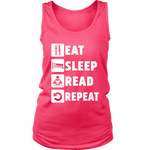 Eat, Sleep, Read, Repeat Womens Tank - Gifts For Reading Addicts