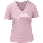 Book heart beat - V-neck - Gifts For Reading Addicts