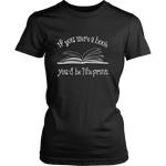 If You Were a Book You Would Be Fine Print Fitted T-shirt - Gifts For Reading Addicts