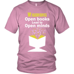 Warning! Open books lead to open minds Unisex T-shirt - Gifts For Reading Addicts