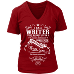 I am a writer - V-neck - Gifts For Reading Addicts