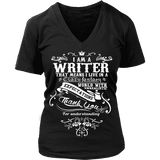 I am a writer V-neck - Gifts For Reading Addicts