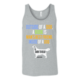 Outside of a dog a book is man's best friend Unisex Tank - Gifts For Reading Addicts