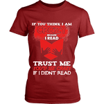 I'm crazy because i read ? Fitted T-shirt - Gifts For Reading Addicts