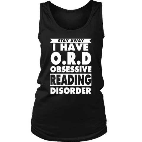 Stay Away I Have O.R.D Womens Tank Top - Gifts For Reading Addicts