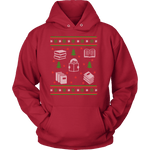 Christmas Bookish Ugly design Hoodie - Gifts For Reading Addicts