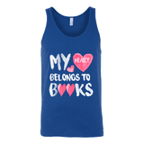 My Heart Belongs To Books Unisex Tank Top - Gifts For Reading Addicts