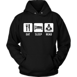 Eat, Sleep, Read Hoodie - Gifts For Reading Addicts