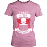 I read so i dont choke people Fitted T-shirt - Gifts For Reading Addicts