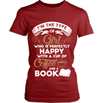 Books and Coffee Fitted T-shirt - Gifts For Reading Addicts