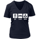 Eat, Sleep, Read V-neck - Gifts For Reading Addicts