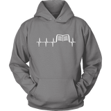 Book heart pulse Hoodie - Gifts For Reading Addicts