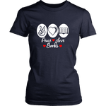 Peace, Love, Books Fitted T-shirt - Gifts For Reading Addicts