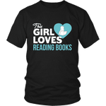 This girl loves reading books Unisex T-shirt - Gifts For Reading Addicts