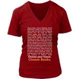 Choose Your Future, Choose Books V-neck - Gifts For Reading Addicts