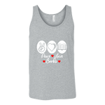 Peace, Love, Books Unisex Tank Top - Gifts For Reading Addicts