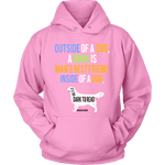 Outside of a dog a book is man's best friend Hoodie - Gifts For Reading Addicts