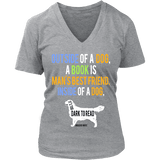 Outside of a dog a book is man's best friend V-neck - Gifts For Reading Addicts