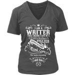 I am a writer - V-neck - Gifts For Reading Addicts